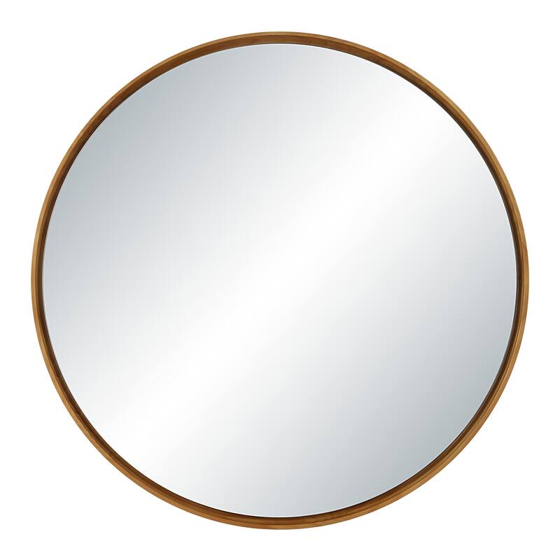 Renwil Canna 36" H x 36" W Wall Mirror, Beige - Beige/Silver
