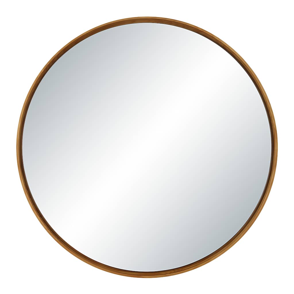 Renwil Canna 36" H x 36" W Wall Mirror, Beige - Beige/Silver