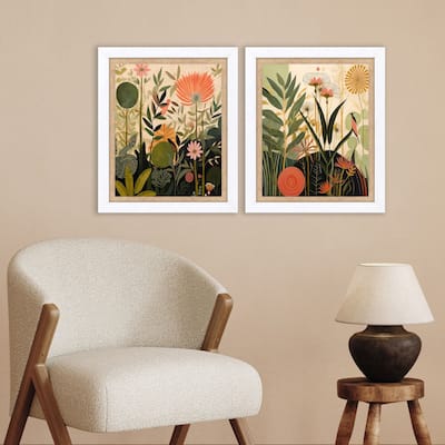 Paragon Botanical Embrace Framed Art - Set of 2