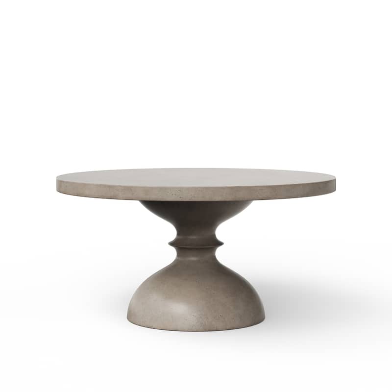Urbia Spindle 59" Round Concrete Dining Table