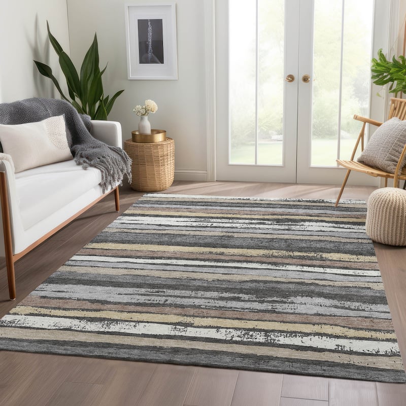 Premium Washable Super Soft Stripe Mayfield Rug