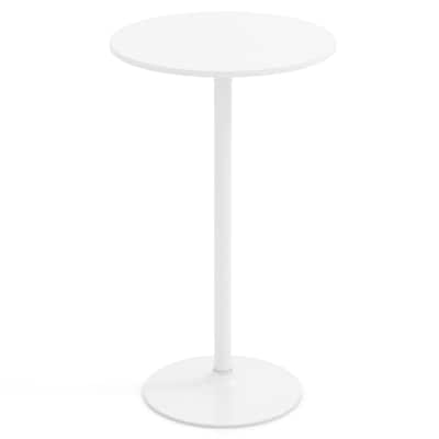 White MDF Metal Bistro Table with Stable Round Base