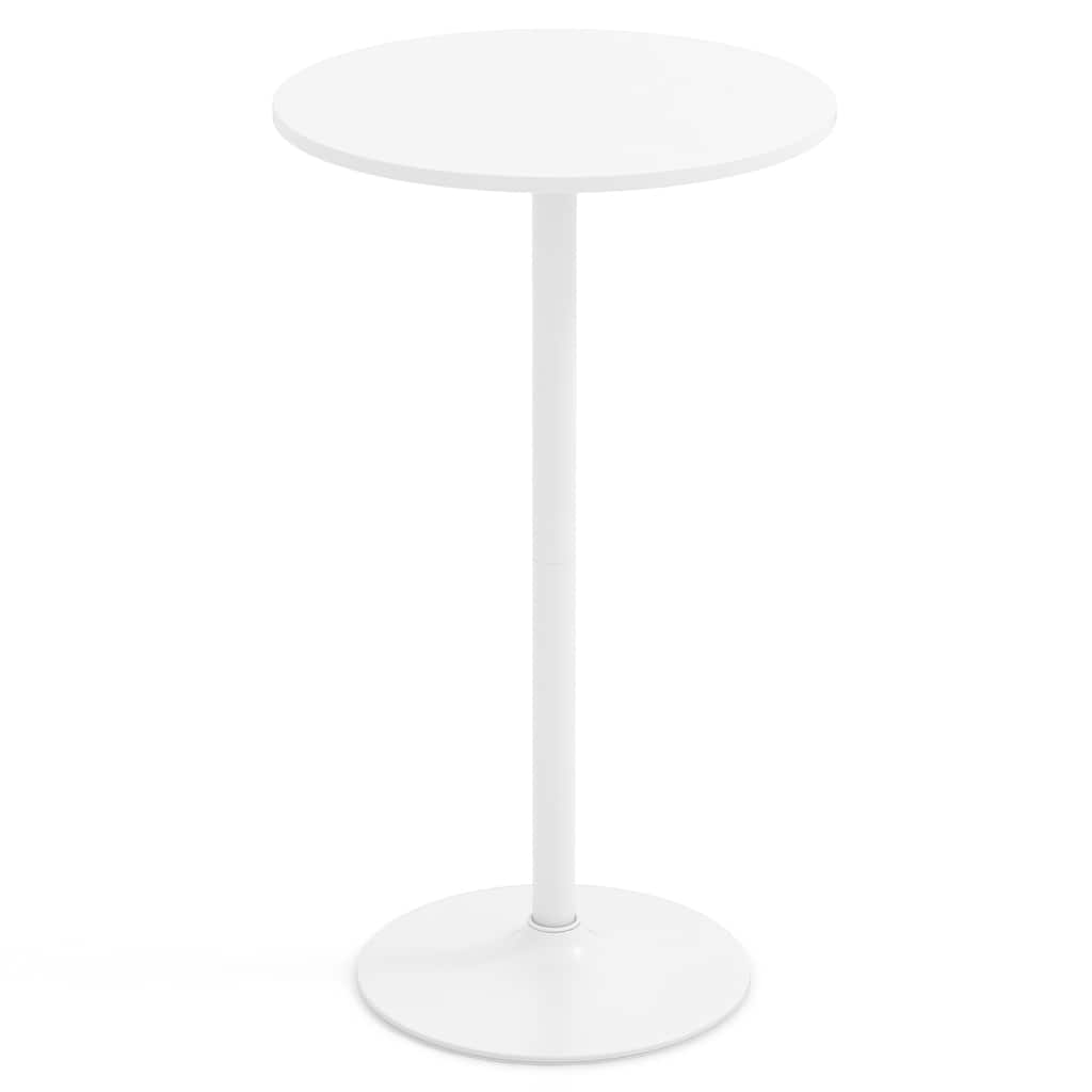 White MDF Metal Bistro Table with Stable Round Base