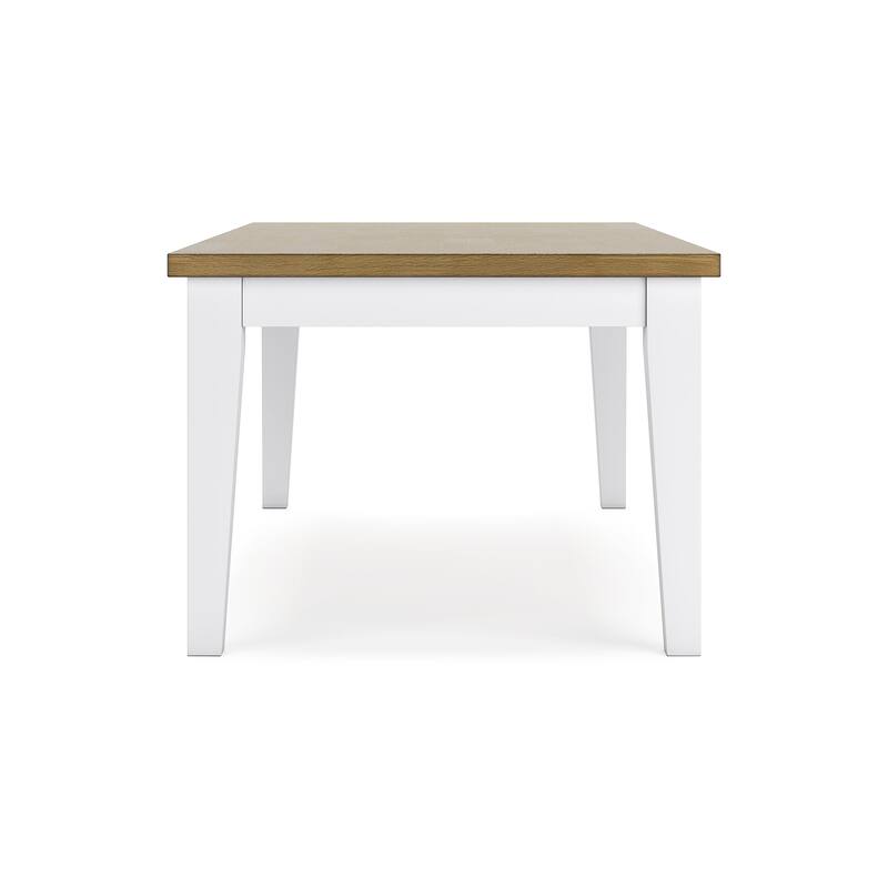 Signature Design by Ashley Ashbryn White/Brown Dining Table - 86" W x 42" D x 30.9" H
