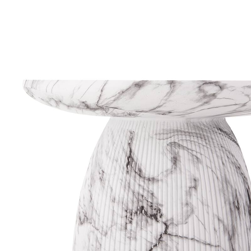 Christopher Knight Home - Aurelia Outdoor Marble-Effect MGO Side Table - Marble Effect