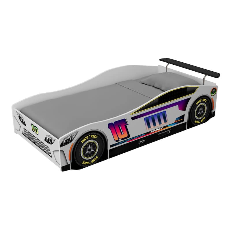 Furniture of America Merlin Modern Race Car-Shaped Twin Bed