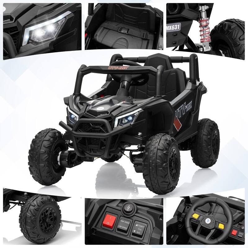 12V Kids Ride On Car,UTV Truck with Remote Control,Electric Vehicle with 4 Spring Suspension