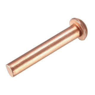 Uxcell Copper Solid Rivets – 2mm X 6mm Shaft, 7.5mm Length, Gold Tone (100 Pcs) - View #4