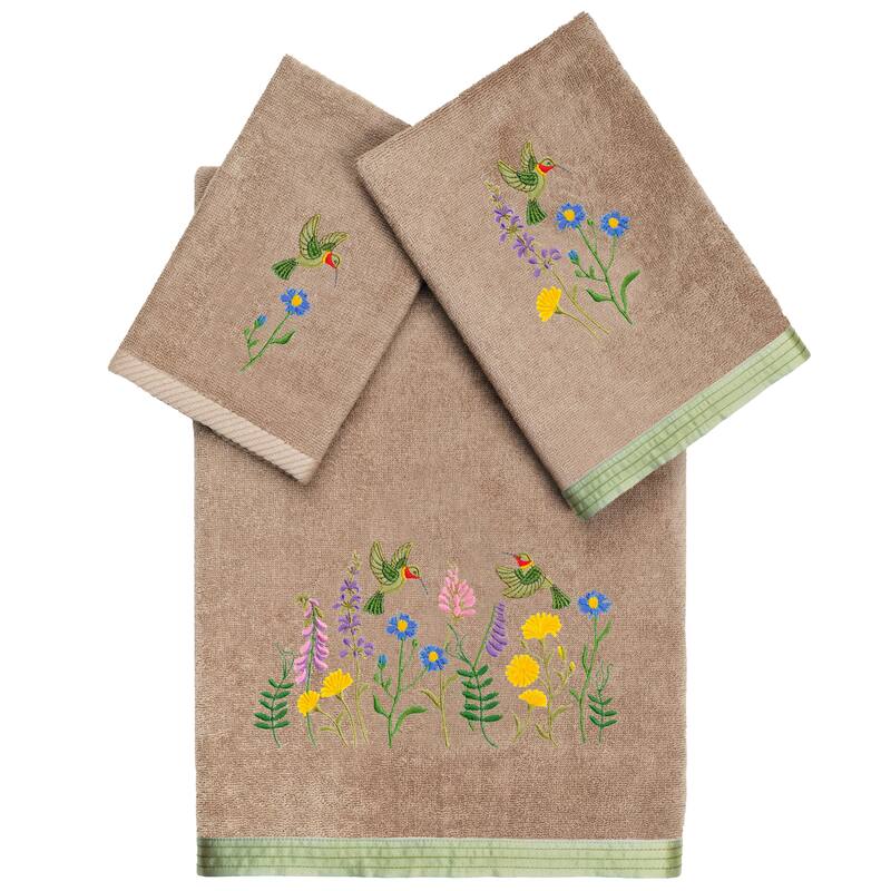 Authentic Hotel and Spa Turkish Cotton Hada 3 PC Towel Set - Cocoa