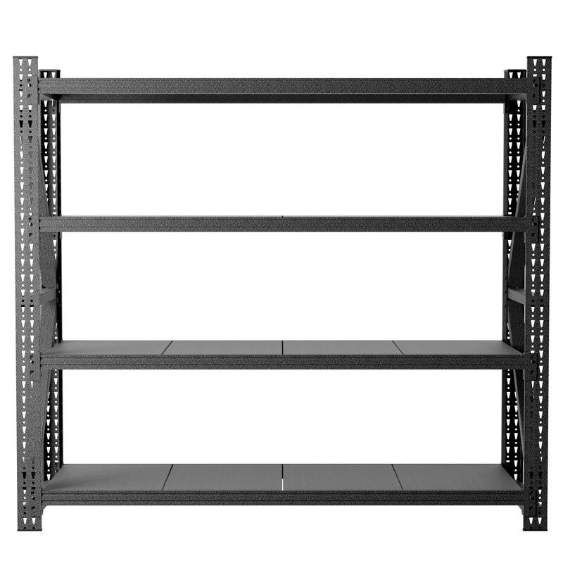 Heavy Duty Metal Adjustable Garage Shelves, 75"H Industrial Shelving Unit 4000LBS Capacity Steel Storage Rack