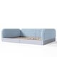 preview thumbnail 96 of 124, Bonwell Upholstered Teddy Fleece Montessori Floor Bed with Half-Enclosed & Curved Guardrails for Kids by GDFStudio