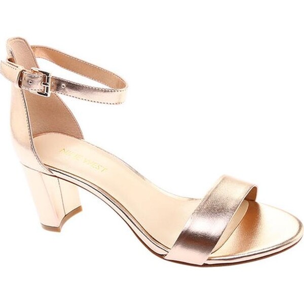 nine west pruce ankle strap sandal gold