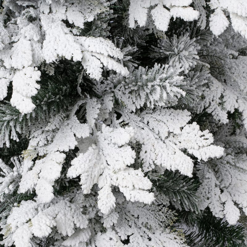 National Tree Company 6 ft. Feel-Real Acacius Snowy Hinged Tree - 6 Foot