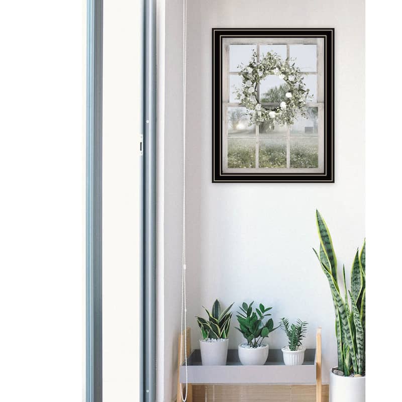 TrendyDecor4U Contemporary "Spring Farm View" Framed Print Wall Art