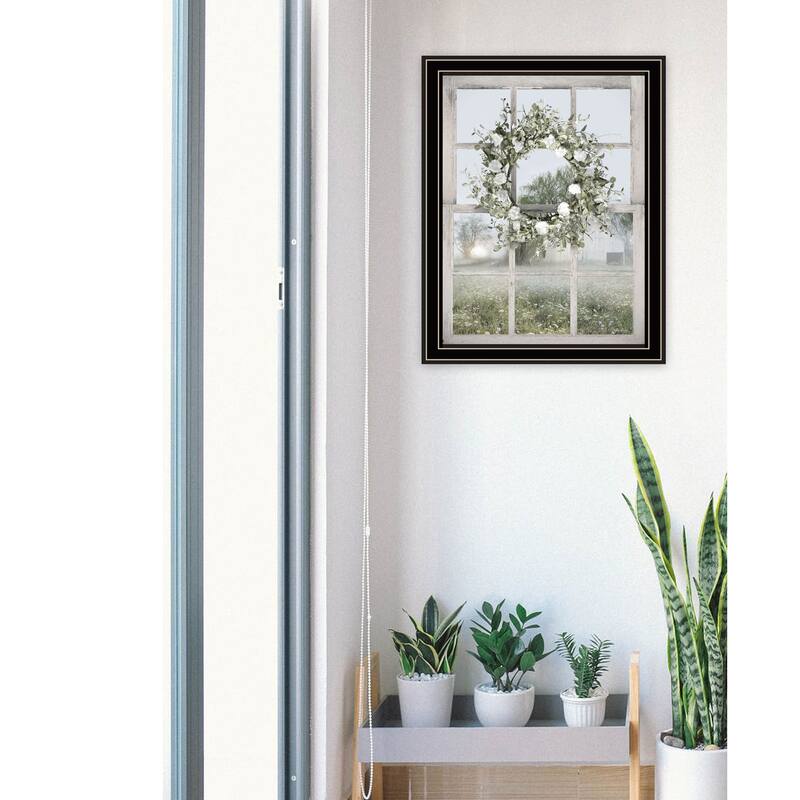 TrendyDecor4U Contemporary "Spring Farm View" Framed Print Wall Art