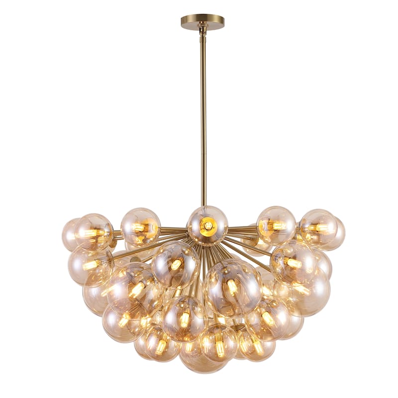 SAFAVIEH Couture Raphaela Glass Globe Chandelier - 30"W x 30"D x 45"H