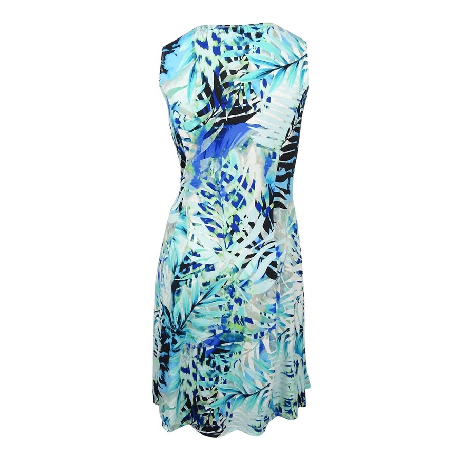 Shop Ny Collection Women S Plus Size Printed Fit Flare Dress 2x Jade Utopia Jade Utopia 2x Free Shipping On Orders Over 45 Overstock 30566209