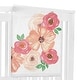 preview thumbnail 3 of 4, Watercolor Floral Collection Girl Baby Monthly Milestone Blanket - Peach and Green Boho Shabby Chic Rose Flower