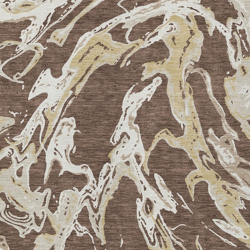 HomeRoots Abstract Transitional Rectangle Outdoor Rug
