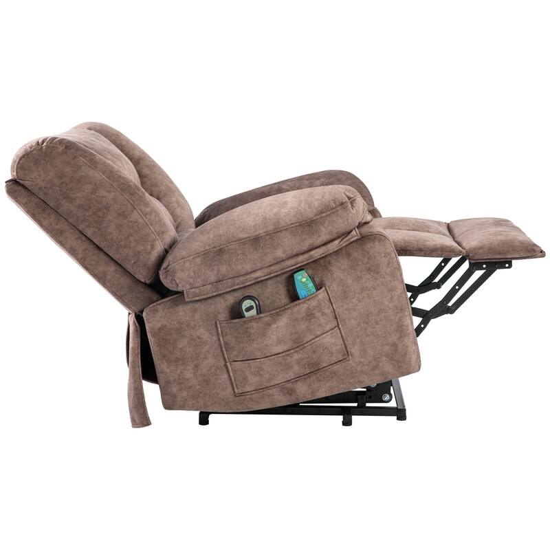 41.33''Wide Heavy Duty Power Lift Recliner - Soft Velvet with Message,Heat and Lift Assist