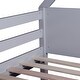 preview thumbnail 9 of 50, Low Height House Bunk Bed with Headboards,Guardrails,Ladder,Twin Over Twin Kids Bed