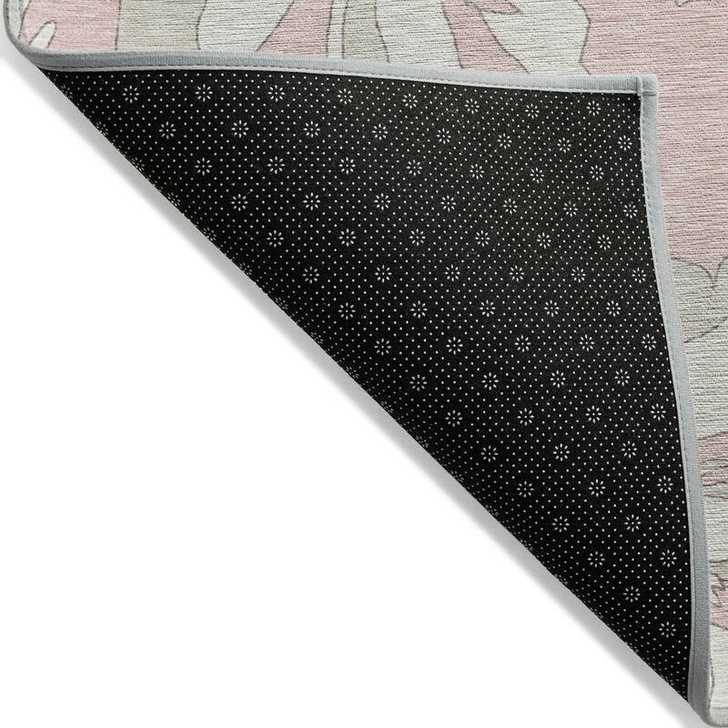 Machine Washable Indoor/ Outdoor Chantille Floral Contemporary Rug