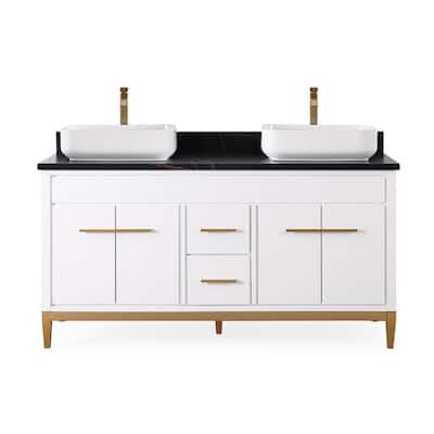 60" Tennant Brand Vessel sink Beatrice Double Sink Vanity