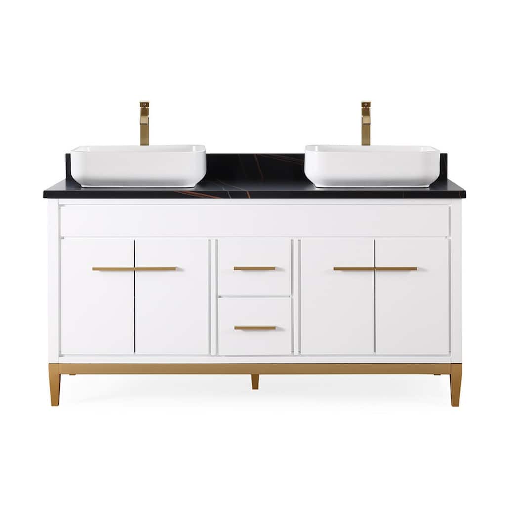 60" Tennant Brand Vessel sink Beatrice Double Sink Vanity