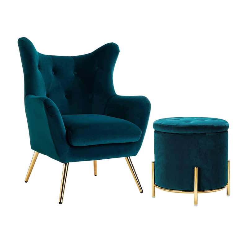Eusebio Two Pieces Living Room Set with Metal Legs by HULALA HOME