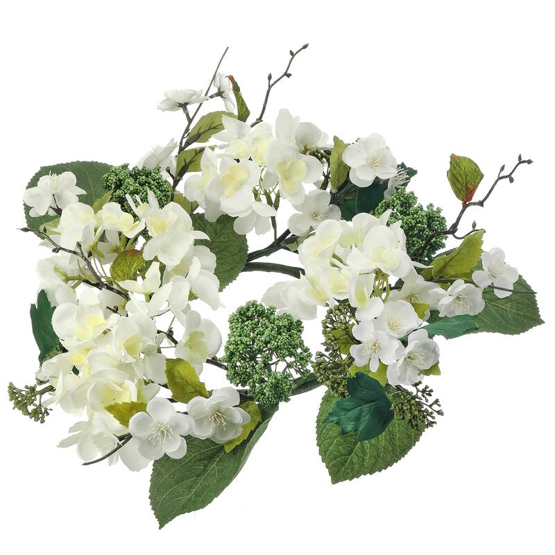 16" Garden Hydrangea Wreath