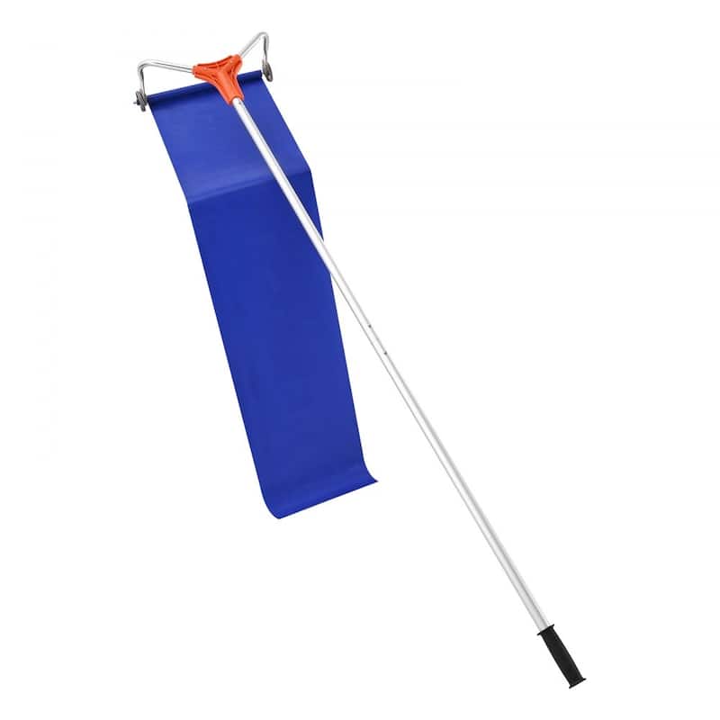 Extendable Roof Snow Rake 17-Inch Aluminum Blade with Smooth Wheels for Residential Snow Clearing