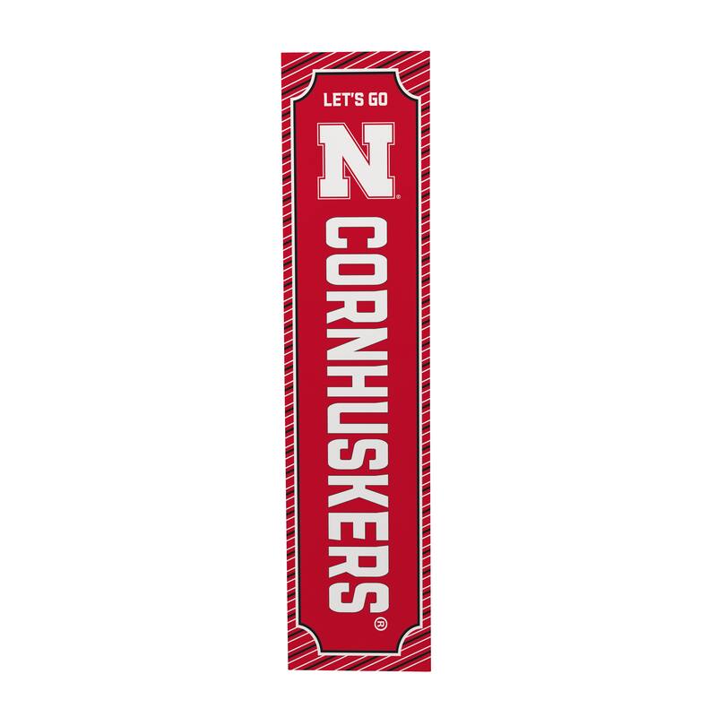 47" Double Sided Seasonal Porch Leaner, University of Nebraska - 47" x 11.25"