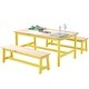 preview thumbnail 2 of 9, 3 Pieces Rectangular Kids Wooden Activity Table and Bench Set Suitable Playroom Daycare or Tutoring Center