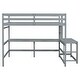 preview thumbnail 11 of 21, Full Size High Loft Bed with Built-in Desk