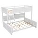 preview thumbnail 52 of 50, Wood Bunk Bed with Side Storage Compartment and 2 Built-in Charging Station & USB Port, Sturdy Wood Frame and Thickening Slats