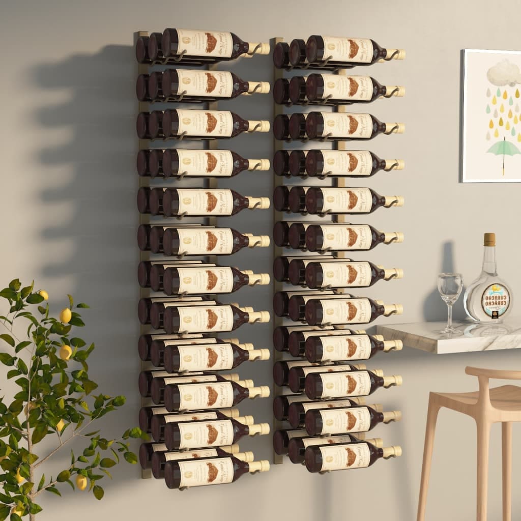 vidaXL Wall Wine Rack Wall Mounted Bottle Holder Storage Organizer for Pantry
