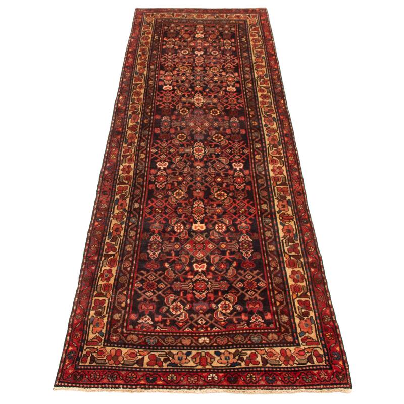 ECARPETGALLERY Hand-knotted Andelz Black Wool Rug - 3'5 x 11'5