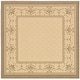 preview thumbnail 78 of 125, SAFAVIEH Courtyard Sheila Indoor/ Outdoor Waterproof Patio Backyard Rug 6'7" Square - Natural/Brown