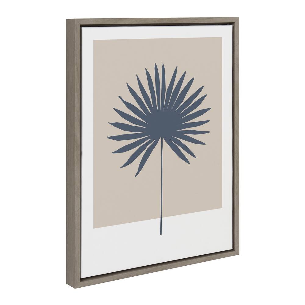 Kate and Laurel Tan and Blue Colorblock Canvas by Creative Bunch Studio