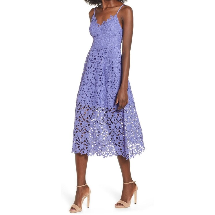 lace midi a line dress