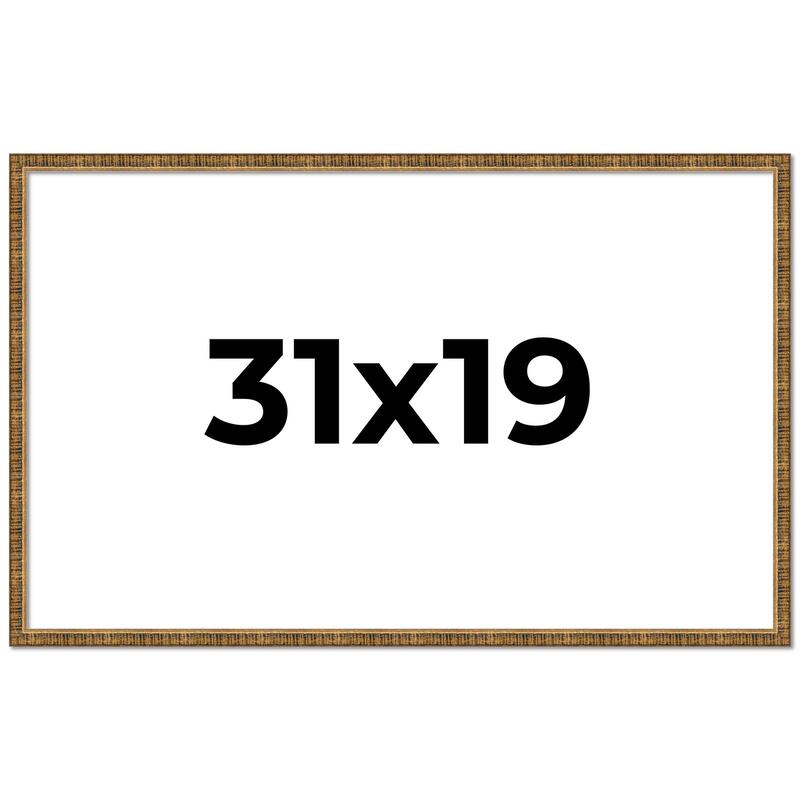 31x19 Frame Gold Solid Wood Picture Frame - Complete Modern Photo