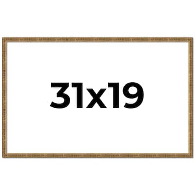 31x19 Frame Gold Solid Wood Picture Frame - Complete Modern Photo