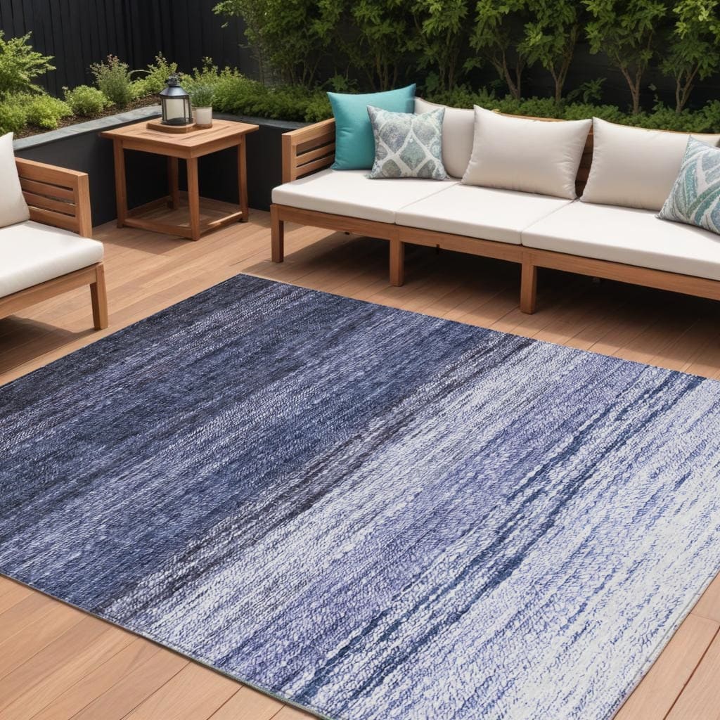 HomeRoots Ombre Transitional Rectangle Outdoor Rug