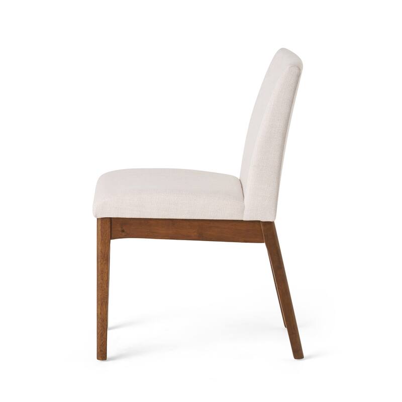 Light Beige Fabric Dining Chair Side Dining Chair Lounge Chair, 2 Set