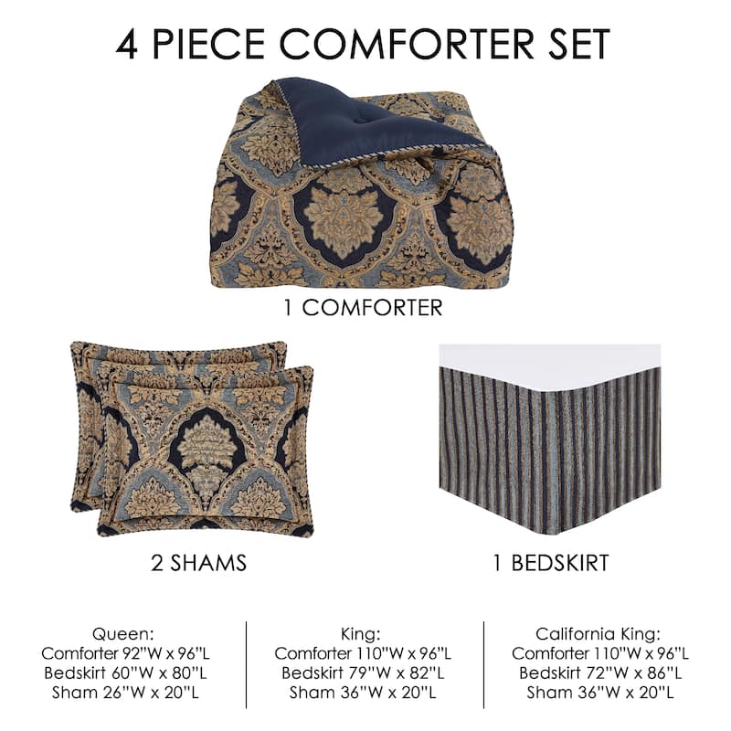 Five Queens Court Bristol Luxury Comforter Set