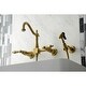 preview thumbnail 20 of 20, Heritage Wall Mount Bridge Kitchen Faucet with Brass Sprayer