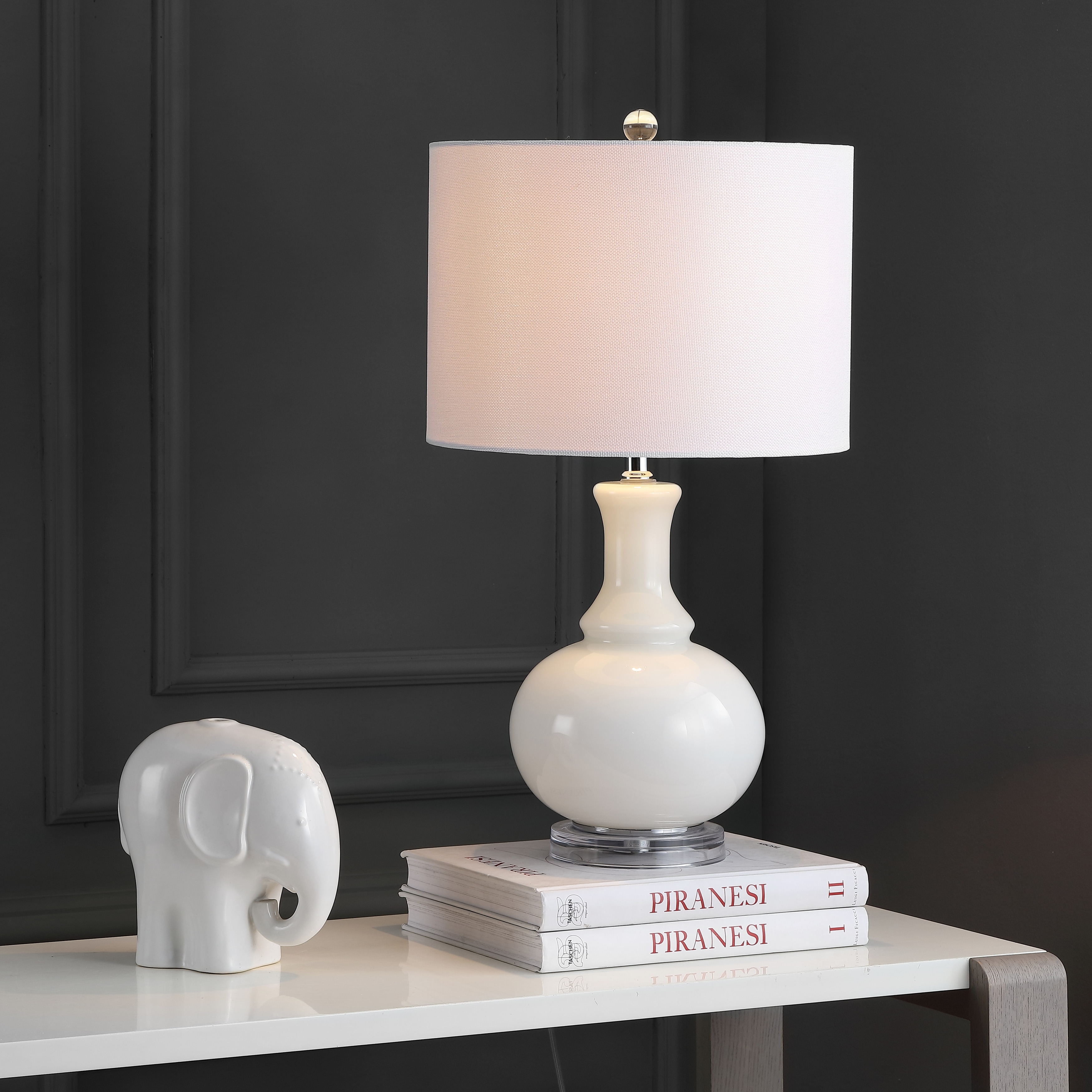 SAFAVIEH Lighting Lakeisha 26-inch Off-White Table Lamp (Set of 2) - 14"x14"x25.75" - 14Wx14Dx26H