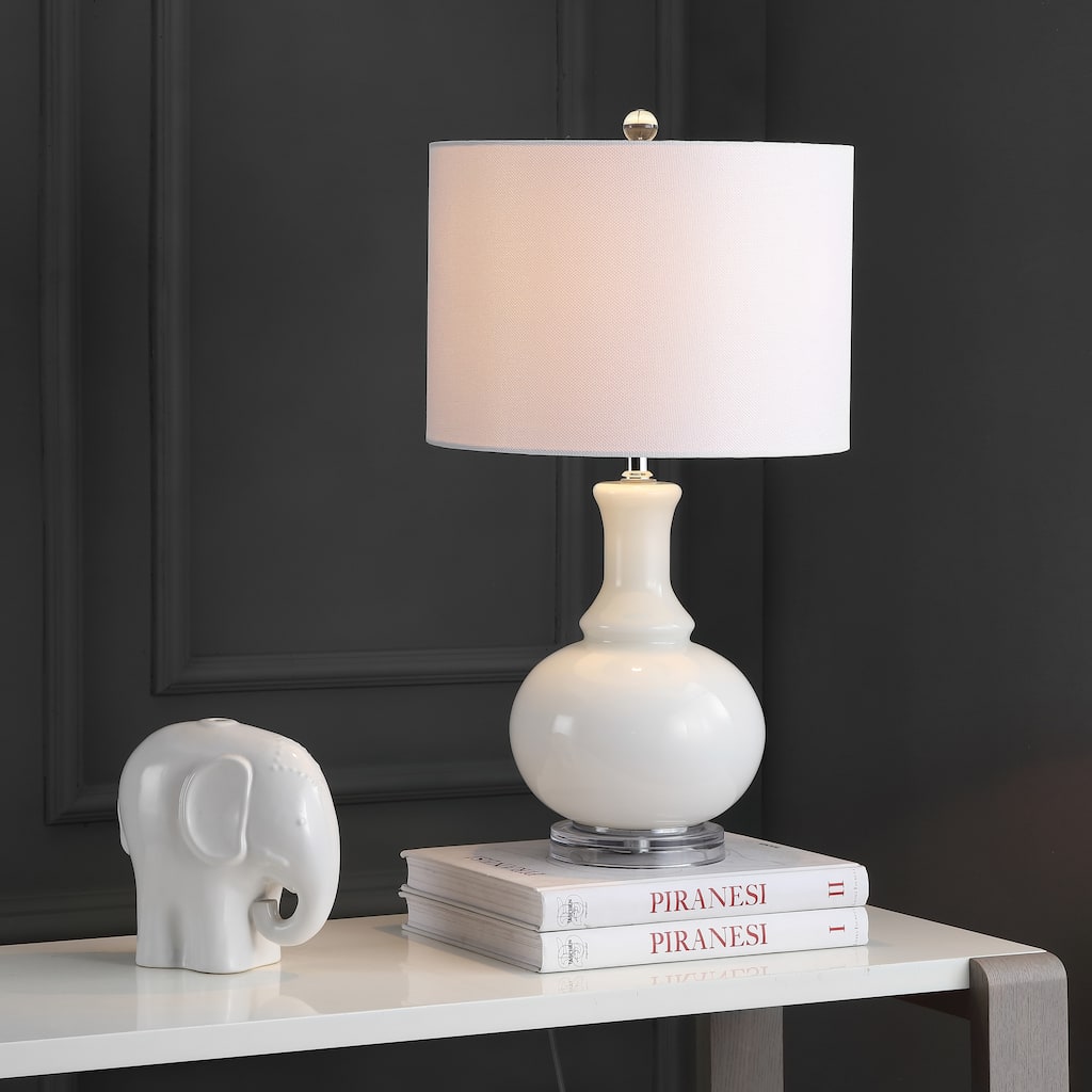 SAFAVIEH Lighting Lakeisha 26-inch Off-White Table Lamp (Set of 2) - 14"x14"x25.75" - 14Wx14Dx26H