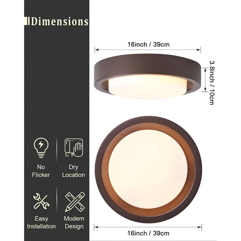 16 inch ceiling light bronze kitchen light metal, glass bedroom light