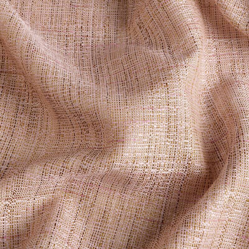 Exclusive Fabrics Raw Linen Weave Light Filtering Curtains for Bedroom & Living Room Curtains Pair - 2 Panel Drapes